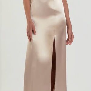 Jenny Yoo Pale Gold Bridesmaid Dress
